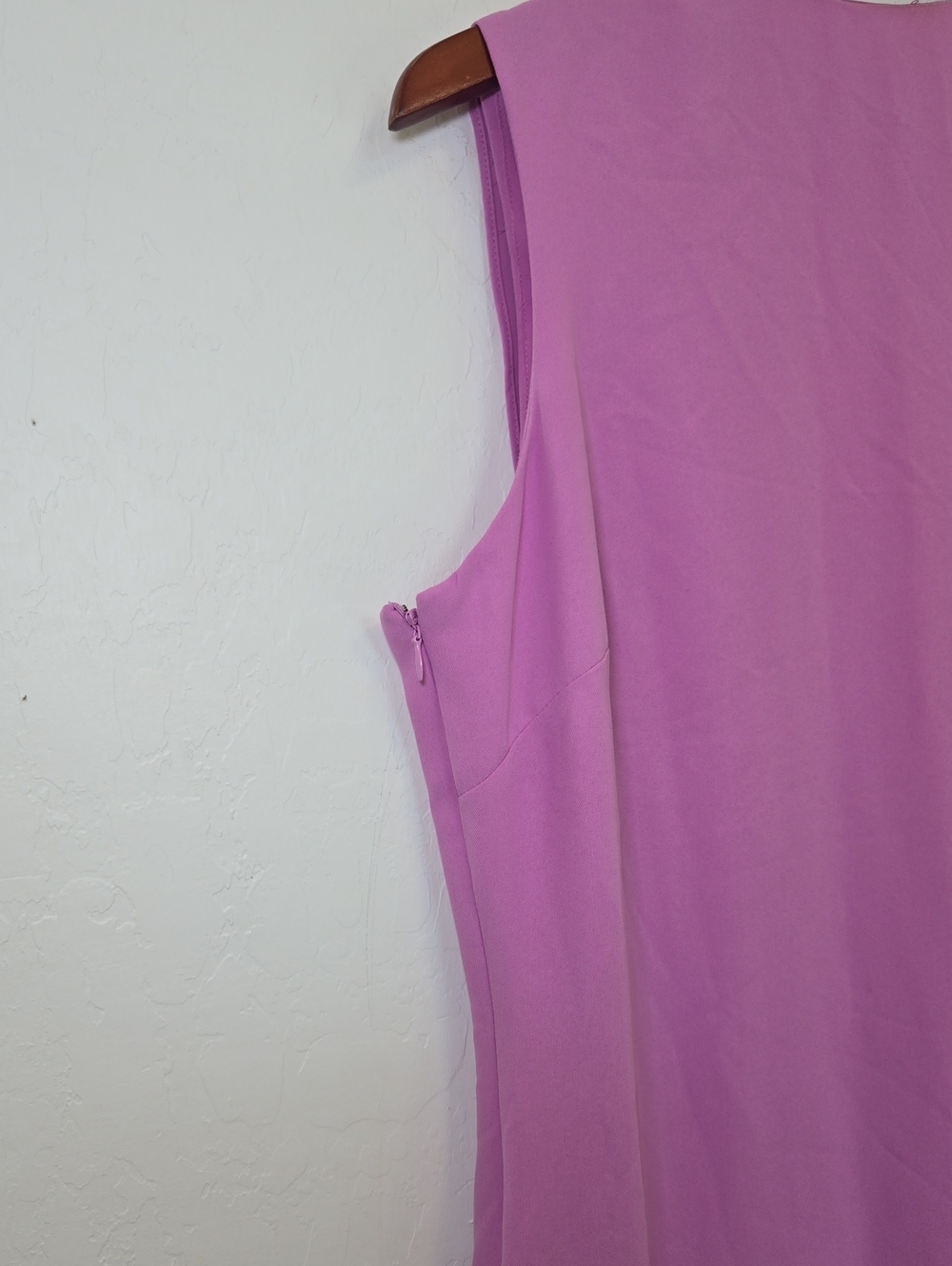 MANGO Double-Layer Long Asymmetrical Cape Dress Pastel Purple Wedding Size 8 NWT - Picture 7 of 16